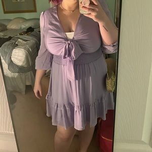 Purple long sleeve dress